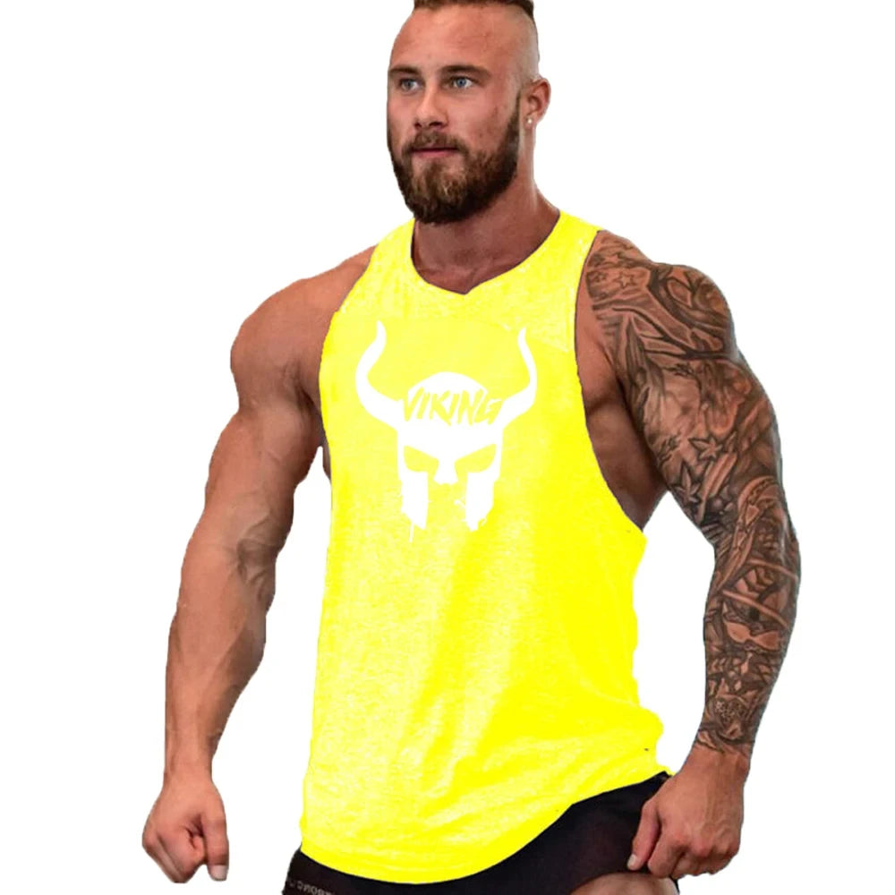Gym Top Men Shirt Man Muscle Fit T-shirt Fitness Bodybuilding Stringer Vest Clothes Clothing Men's Singlets Muscular T-shirts