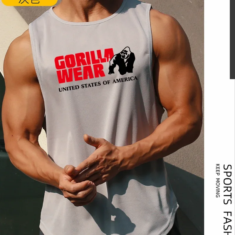 Gym Top Men Men's Clothing Fitness Clothes Shirt Bodybuilding Vests Man Vest Singlet Singlets Muscular Stringer T-shirts Tops