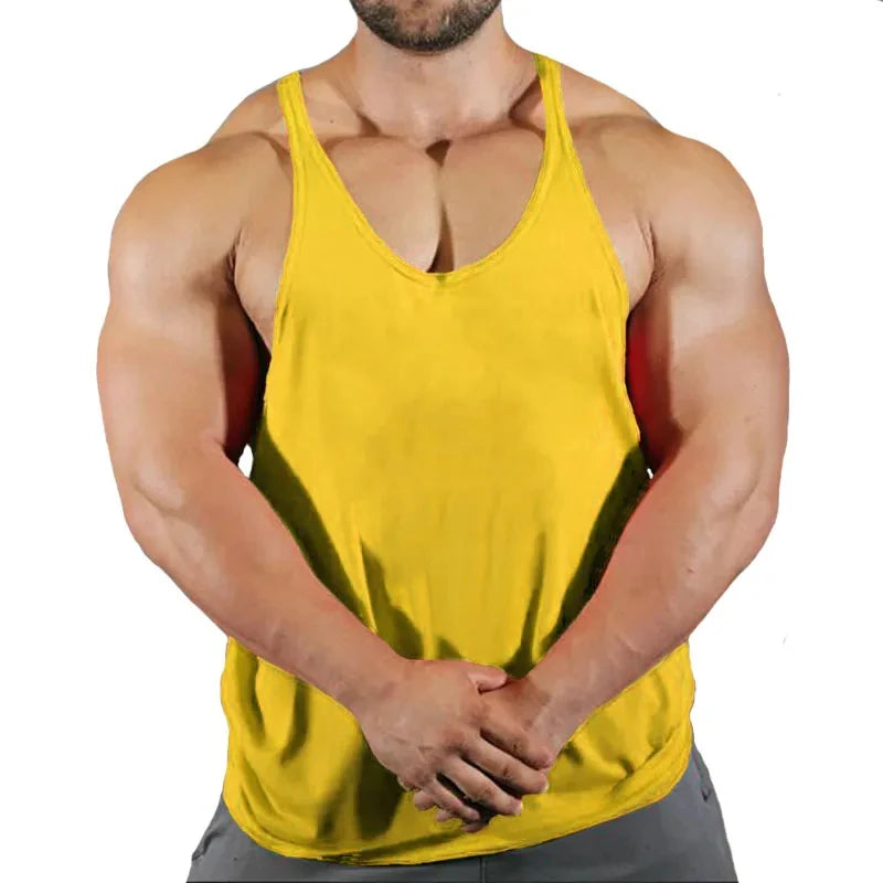 Top Gyms Men's Clothes Tank Vest Gym Shirt Undershirt Man Sportswear Bodybuilding Workout Vests Muscle Clothing Brand Fitness