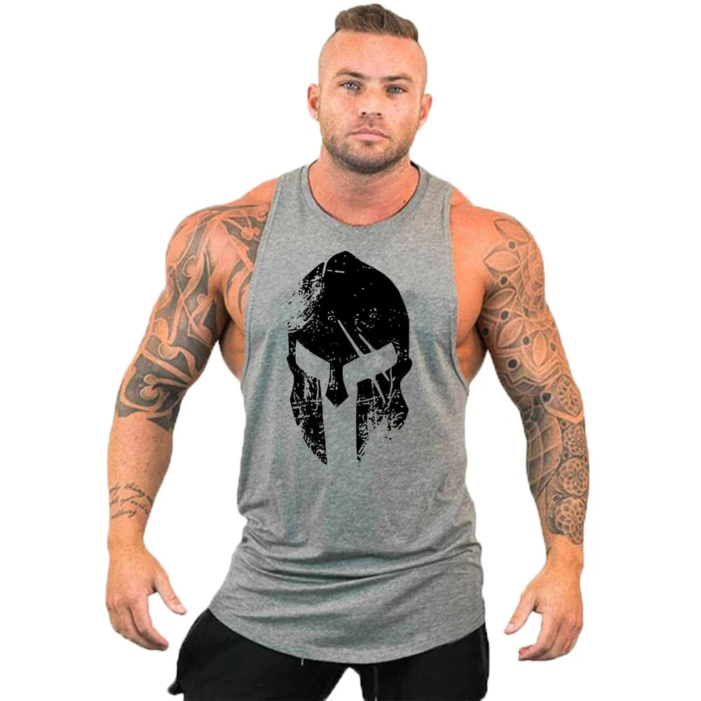 Gym Top Men Shirt Man Muscle Fit T-shirt Fitness Bodybuilding Stringer Vest Clothes Clothing Men's Singlets Muscular T-shirts